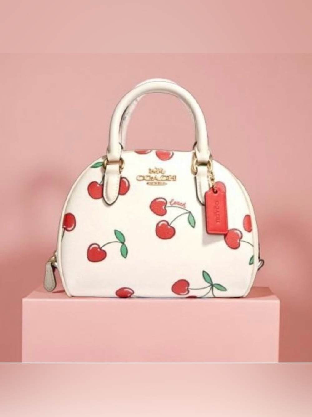 Coach 🍒 Cherry & Purse New With Tags - Picture 10 of 10